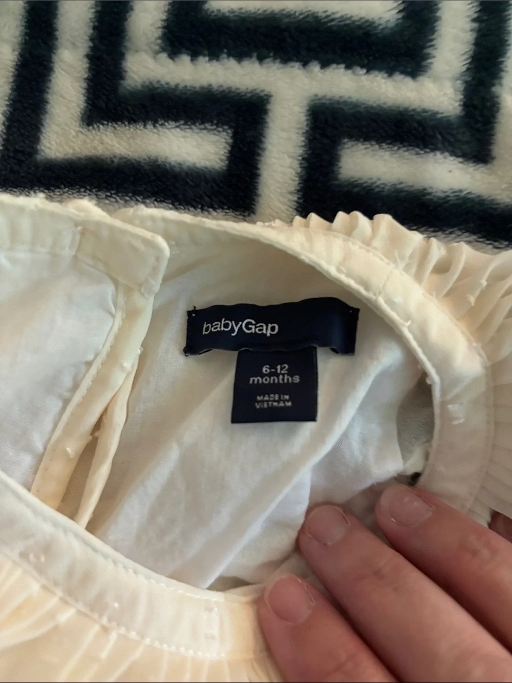 GAP Cream Pleated Baby Dress
